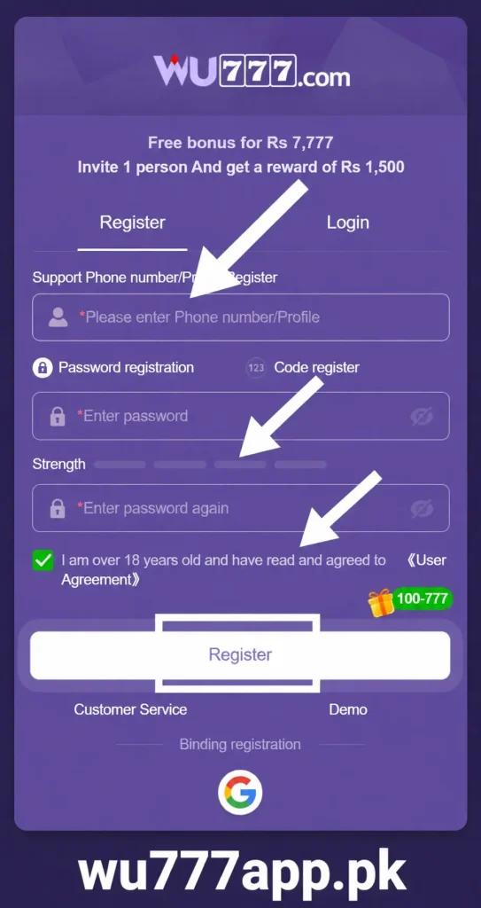 Wv777 Game Register